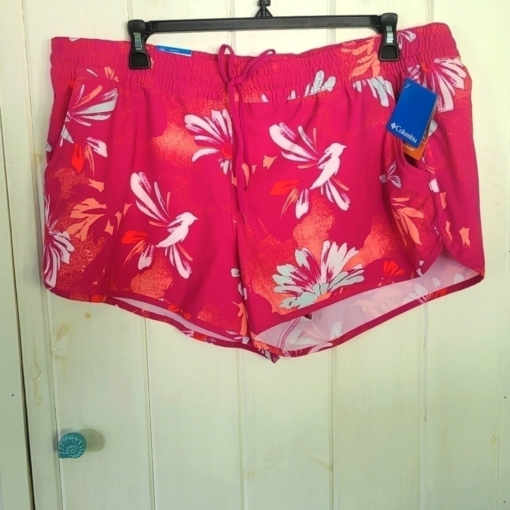 Columbia Omni Shade UPF Printed Elastic Waist Short